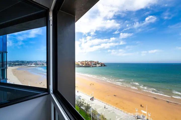 Apartamento Ezcurdia 22 Playa De San Lorenzo Primera Linea Gijón Extérieur photo